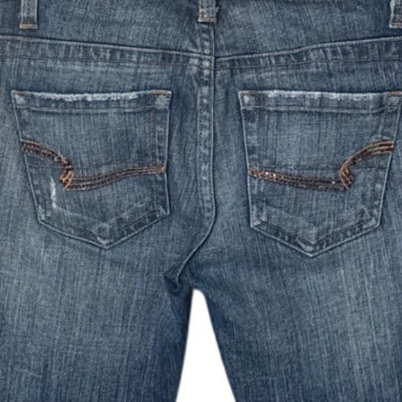American Eagle Womens Vintage Stretch Boot Cut Embellished Jeans Sz 2 Petite - Picture 6 of 11